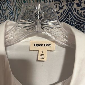 Open Edit button down blouse